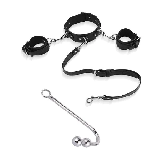 Anal Collar and Hook 5334 with Cuffs Beaded Elegant 0706